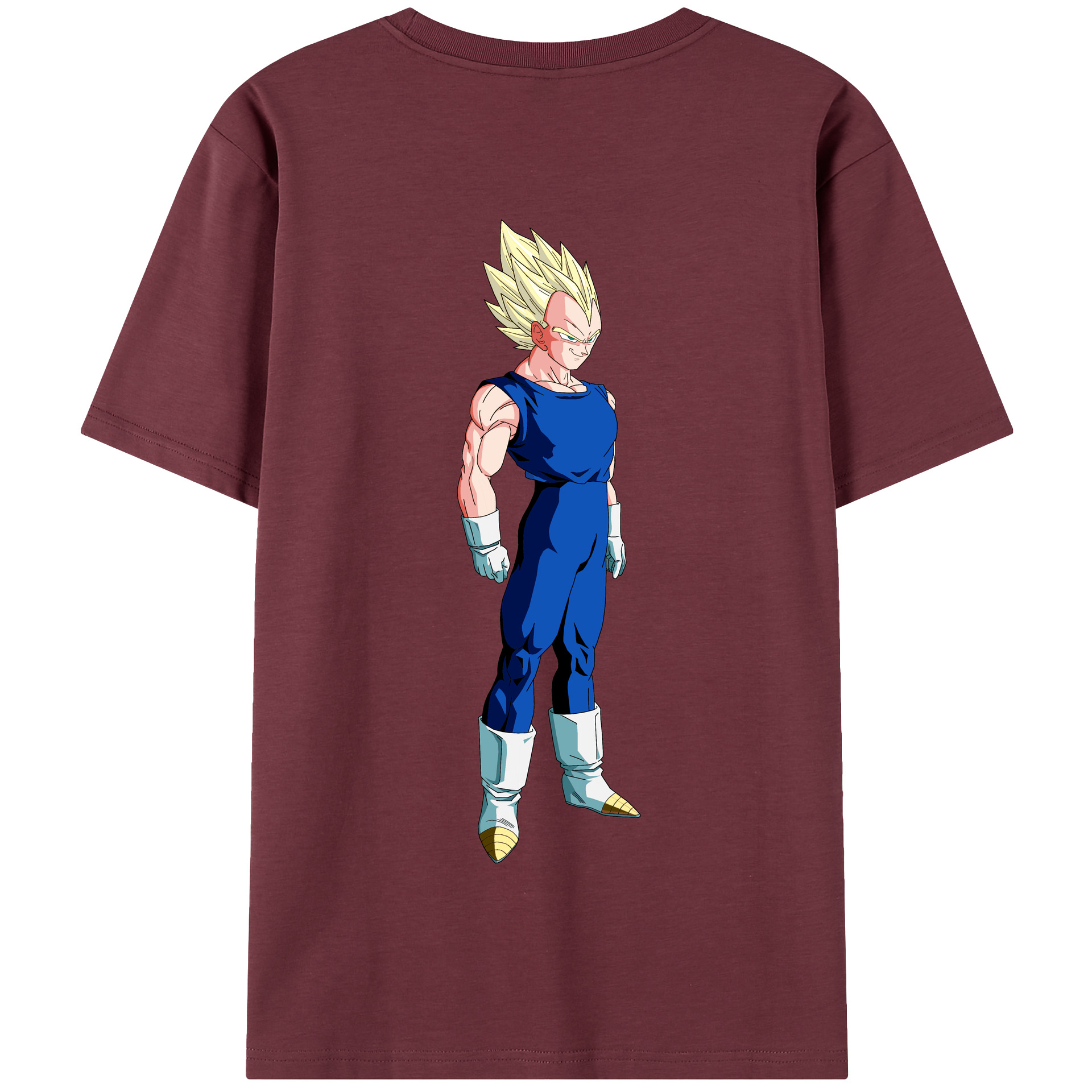（画像用） ドラゴンボール ベジータ四世（Bejīta Yonsei）DRAGON BALL Vegeta IV 綿100％半袖Tシャツ（背面プリント）